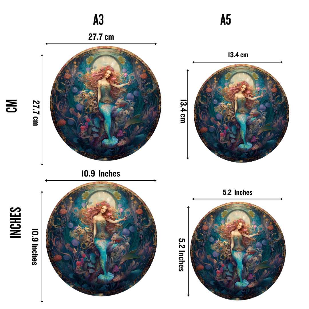 Floral Mermaid - Jigsaw Puzzle