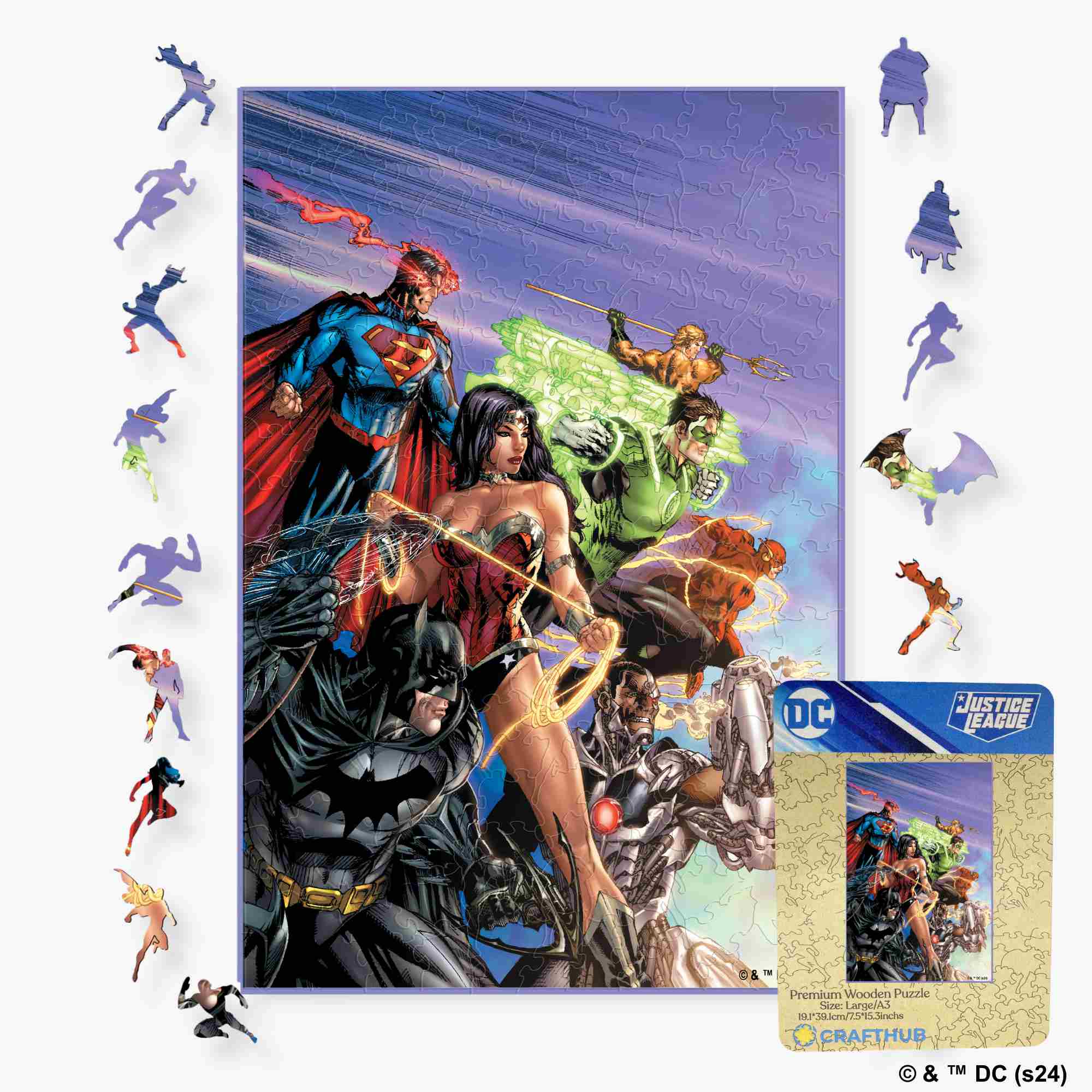 Justice League Hero Alliance Wooden Jigsaw Puzzle