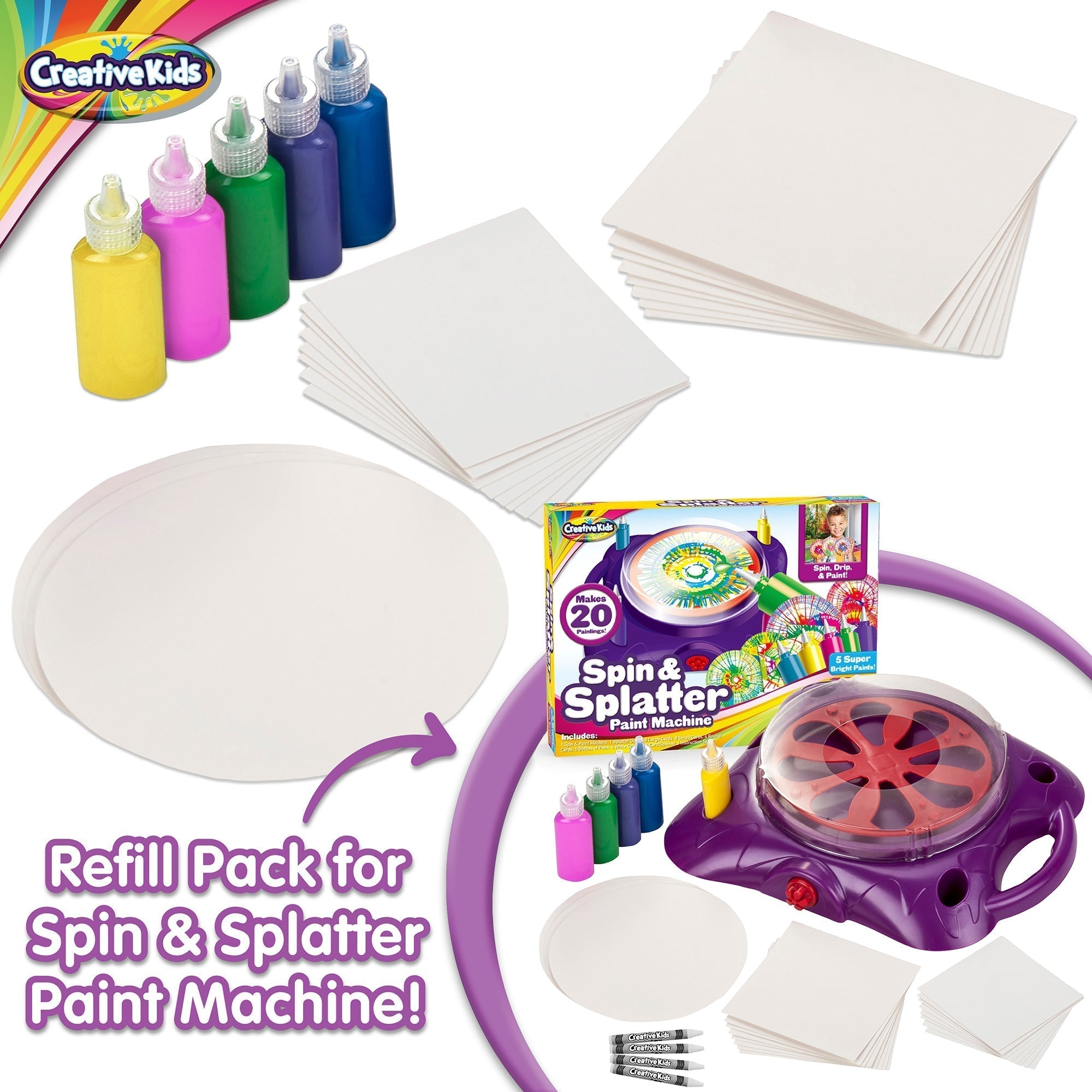 Creative Kids Spin & Paint Refill Pack