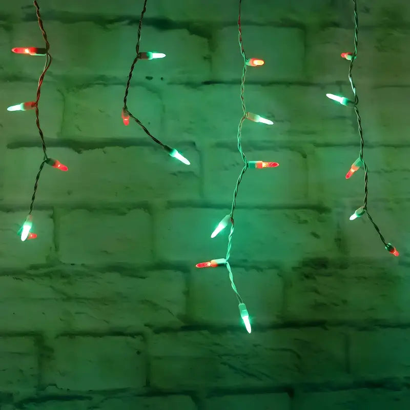 70 M5 Red, Green DreamSpark Slow Fade LED Icicle Lights