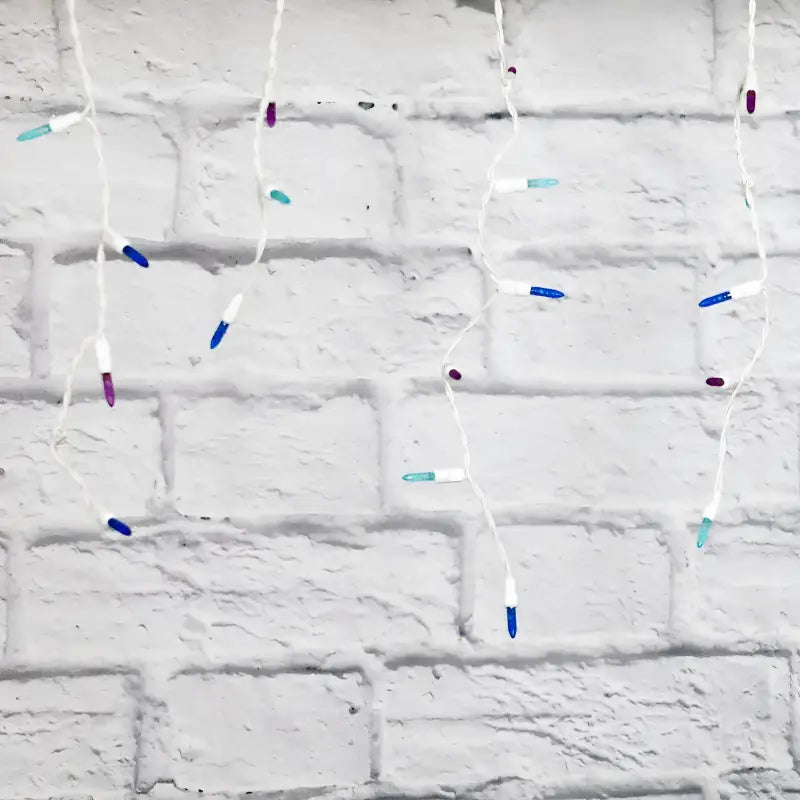 70 M5 Stardust Blue, Purple, Teal DreamSpark Slow Fade LED Icicle Lights