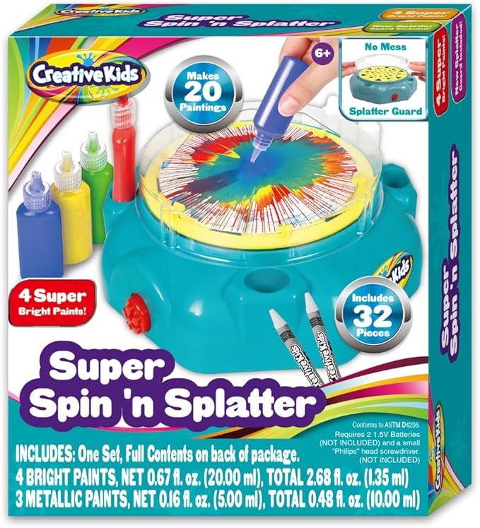 Creative Kids Spin Art Machine in Aqua Blue! Top Rated for Quality and Ease of use!