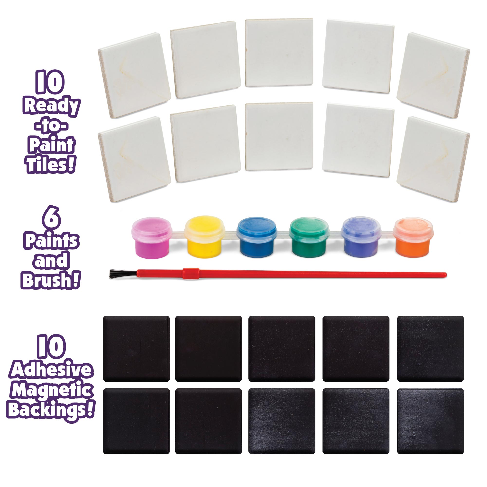 Magnetic Mini Tile Art - Make Your Own Paint Art Craft Set for Kids