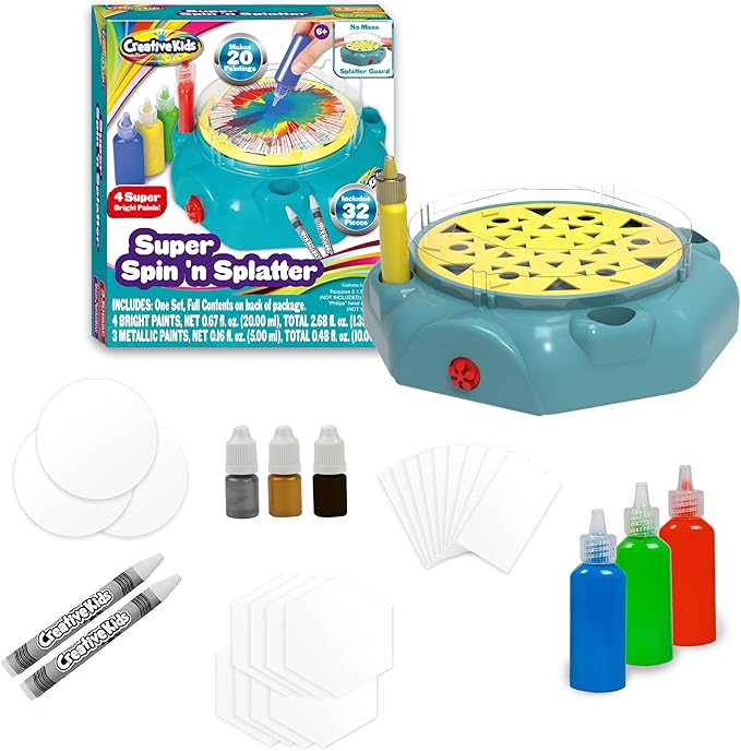 Creative Kids Spin Art Machine in Aqua Blue! Top Rated for Quality and Ease of use!
