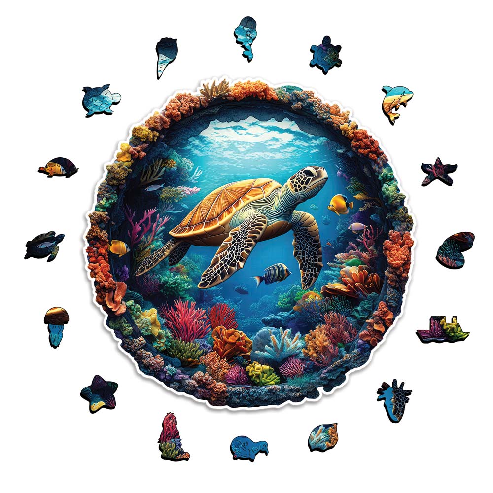 Coral Turtle - Jigsaw Puzzle