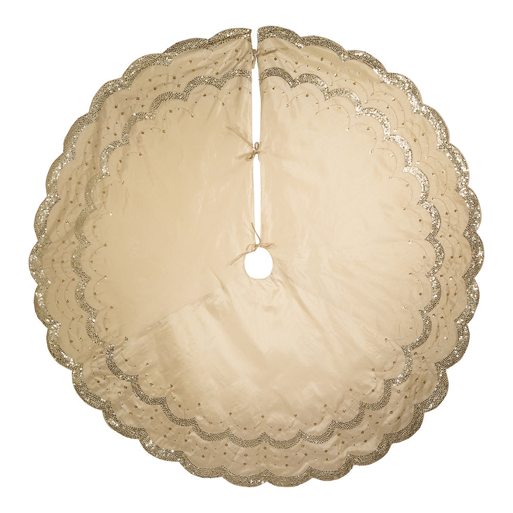 72" Gold Embossed Tree Skirt