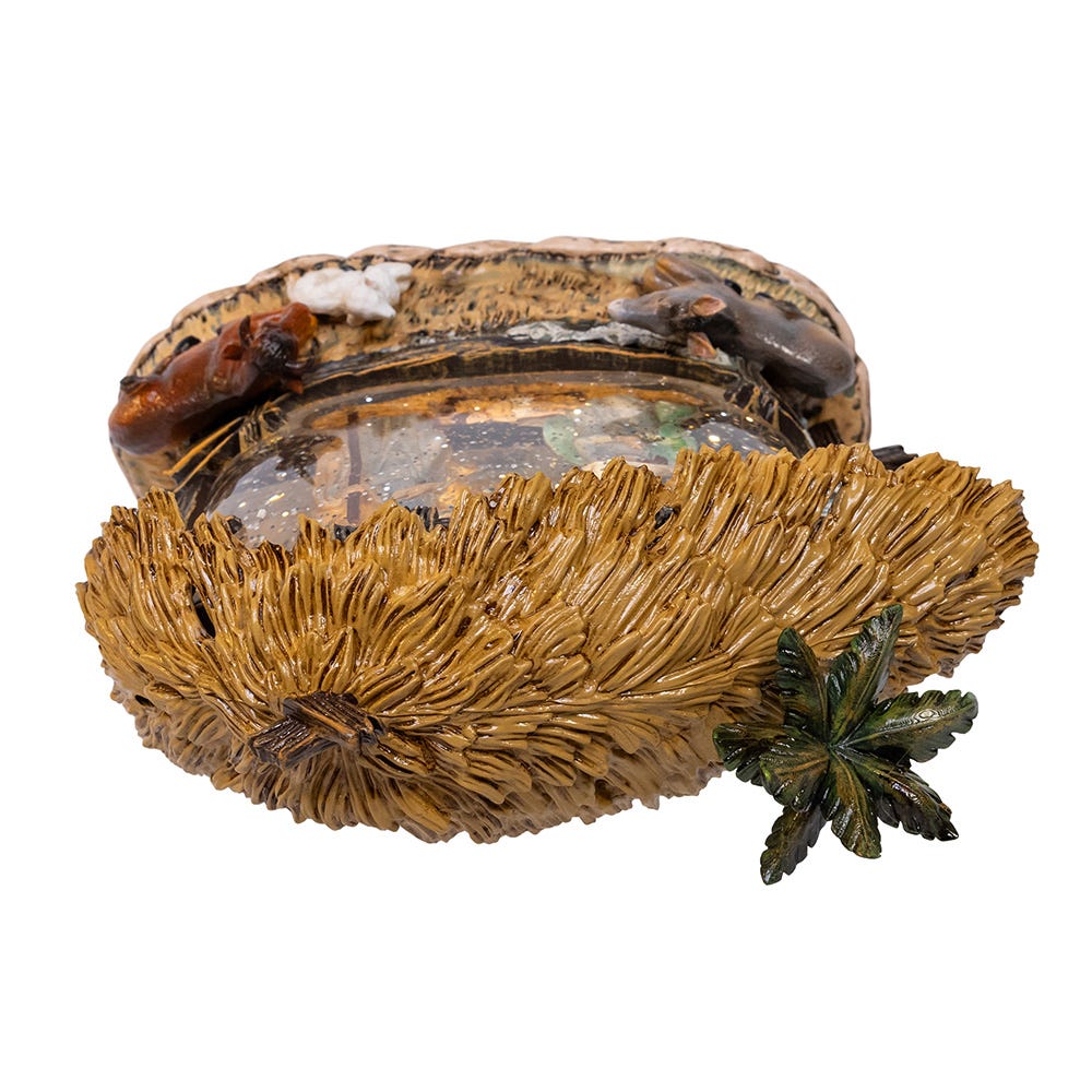 8-Inch Lighted Nativity Scene with Spinning Glitter Water