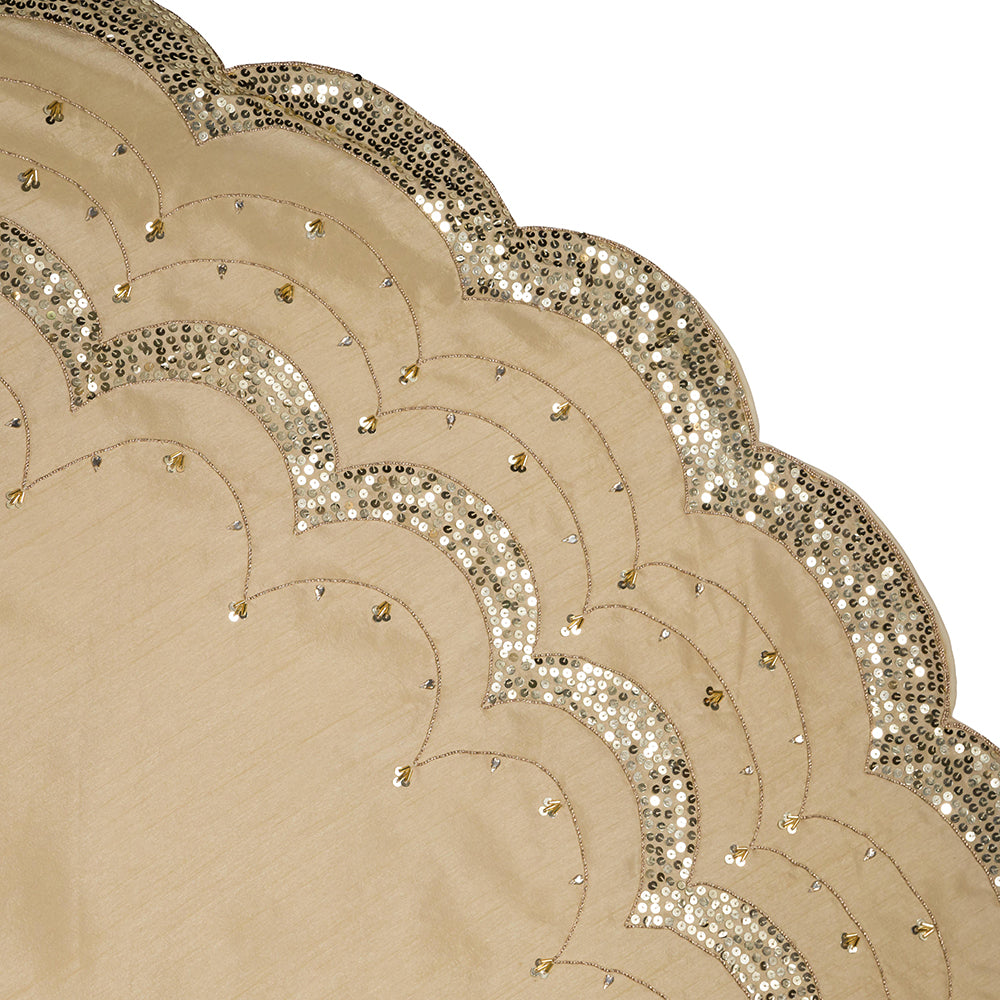 72" Gold Embossed Tree Skirt