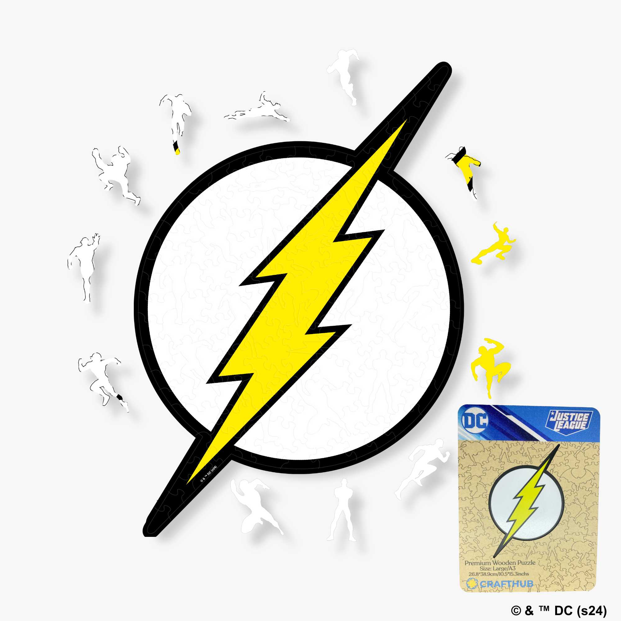 The Flash Logo Wooden Jigsaw Puzzle