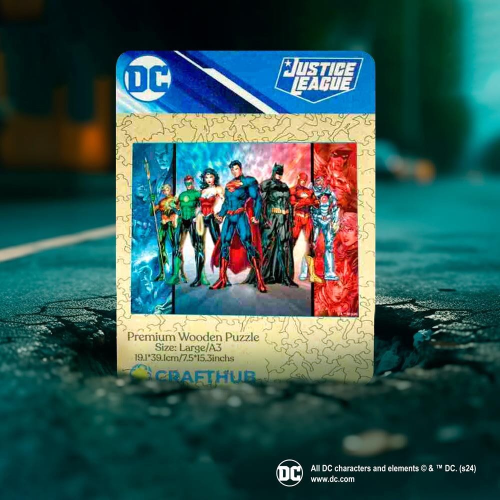 Justice League Hero Team-Up Wooden Jigsaw Puzzle