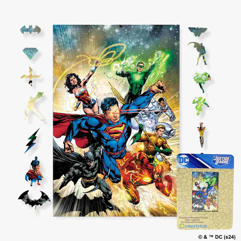 Justice League Heroes Wooden Jigsaw Puzzle