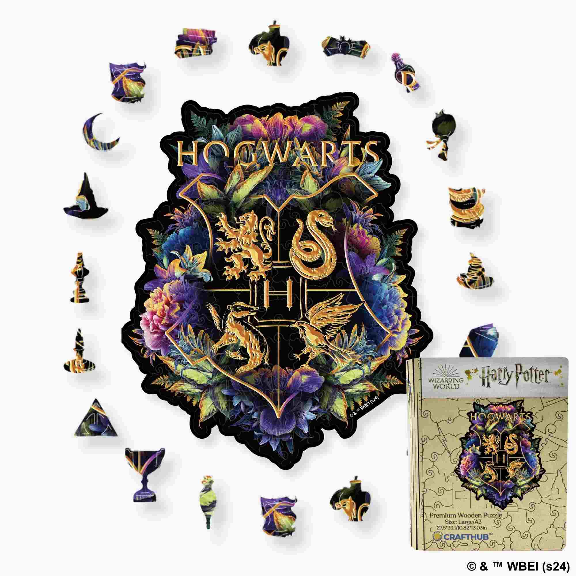 Harry Potter - Hogwarts Crest - Fine Oddities Wooden Jigsaw Puzzle