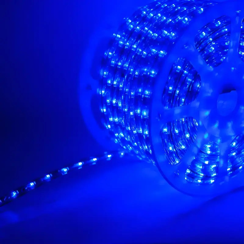 150' Blue LED Rope Light, 2 Wire 1/2", 120 Volt