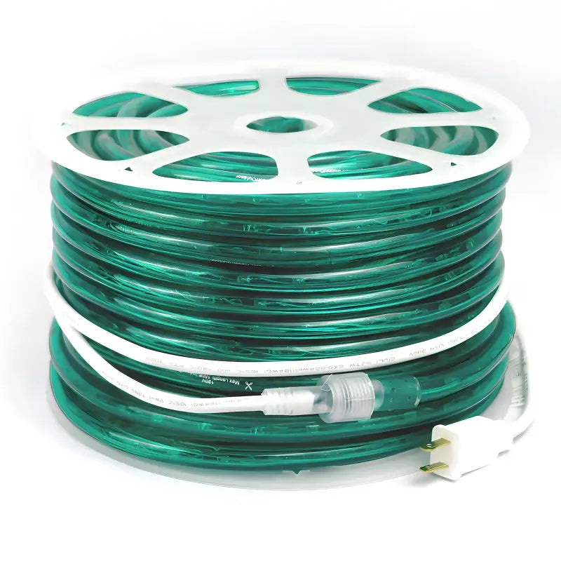 150' Green LED Rope Light, 2 Wire 1/2", 120 Volt