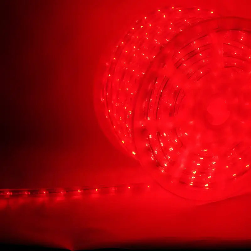 150' Red LED Rope Light, 2 Wire 1/2", 120 Volt
