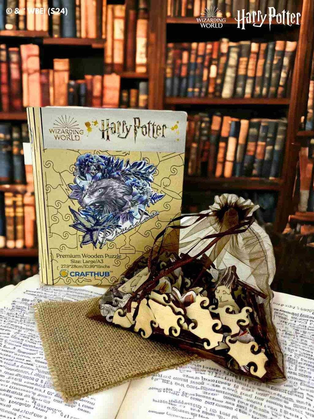 Harry Potter - Ravenclaw Crest - Utilitarian Romance Wooden Jigsaw Puzzle