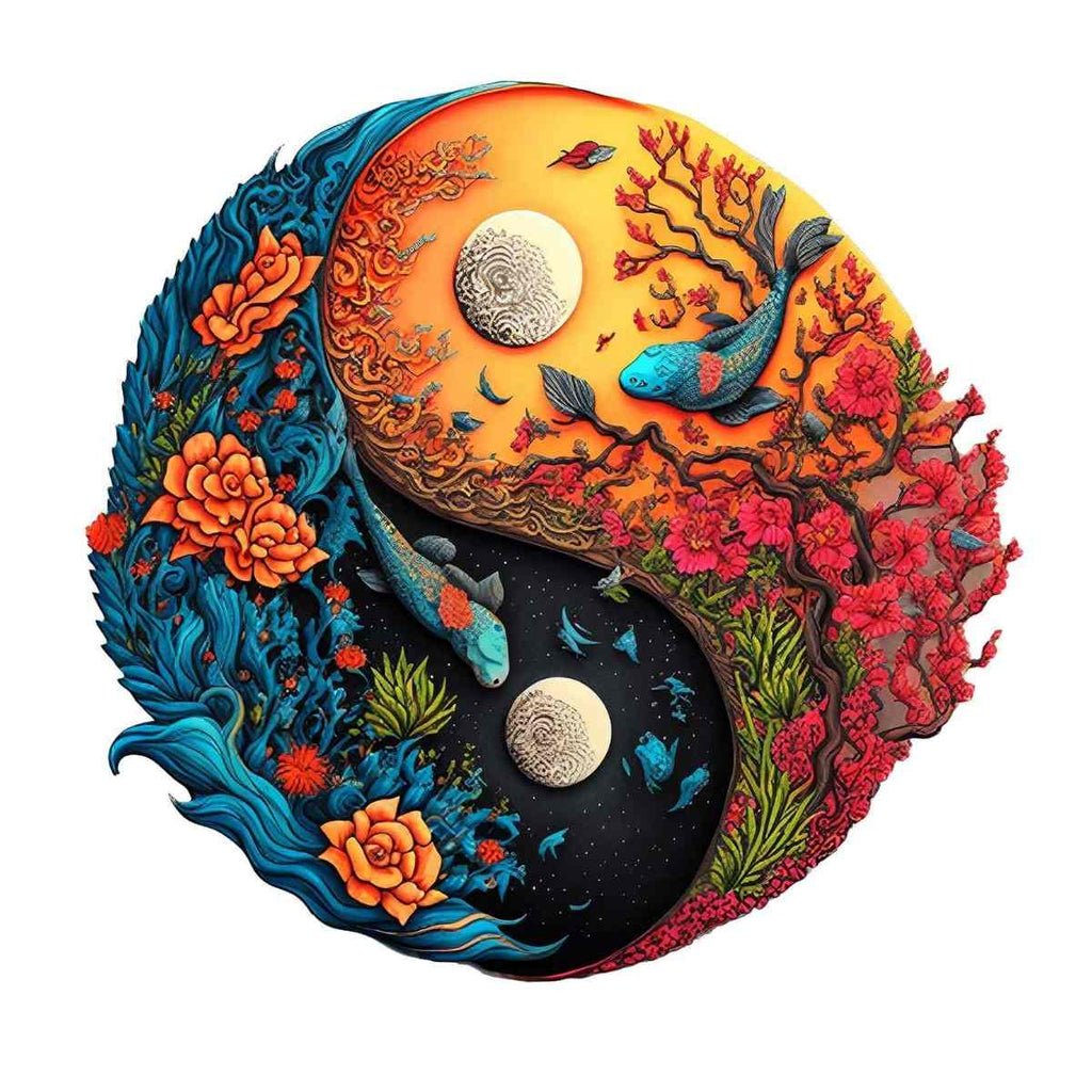 Sea Life Yin Yang - Jigsaw Puzzle