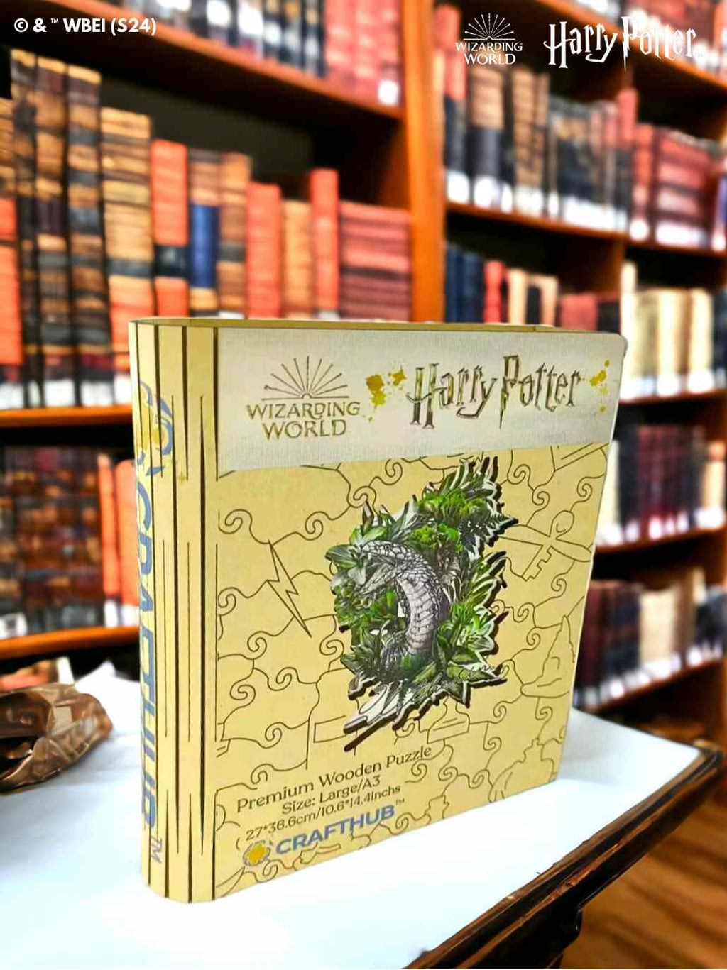 Harry Potter - Slytherin Crest - Utilitarian Romance Wooden Jigsaw Puzzle