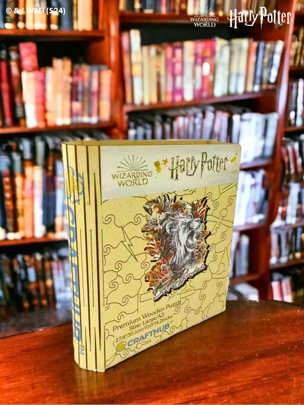 Harry Potter - Magical Gryffindor - Utilitarian Romance Crest Wooden Jigsaw Puzzle