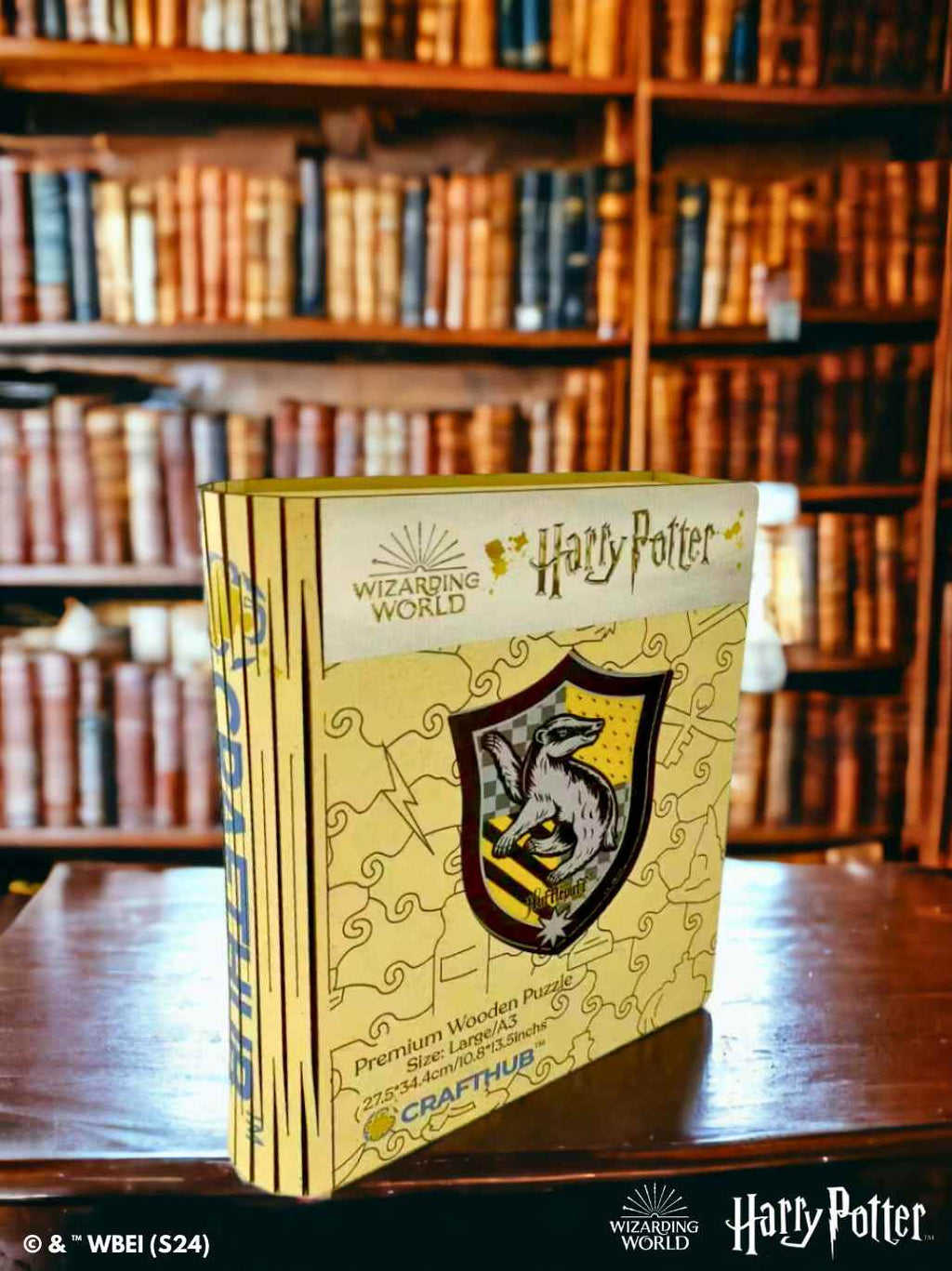 Harry Potter - Hufflepuff Crest - House Prides Wooden Jigsaw Puzzle