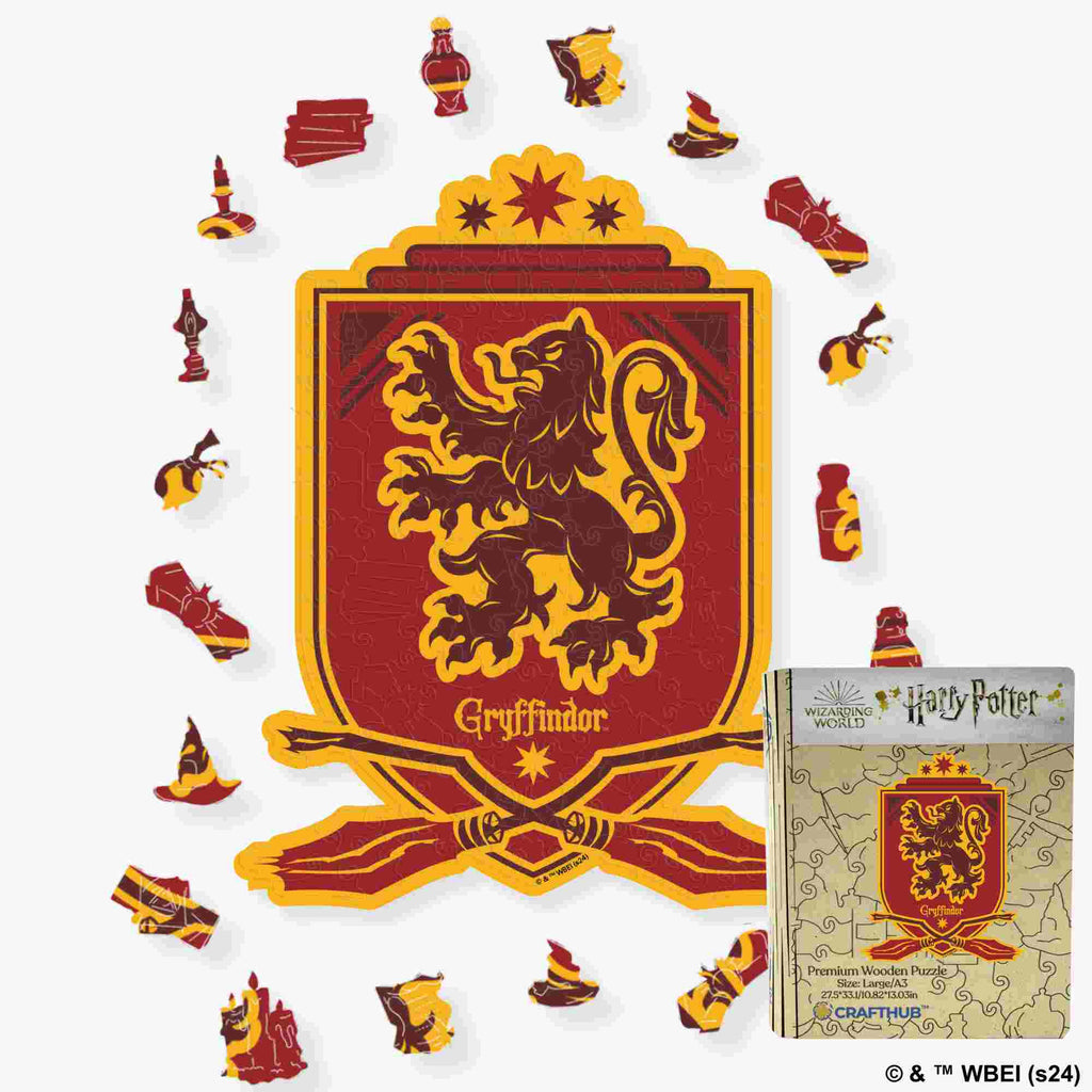 Harry Potter - Legacy Gryffindor Crest Wooden Jigsaw Puzzle