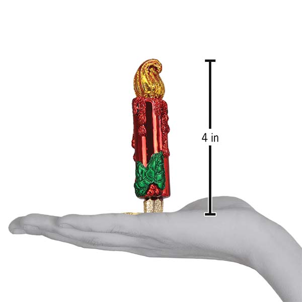 Red Clip-on Candle Ornament