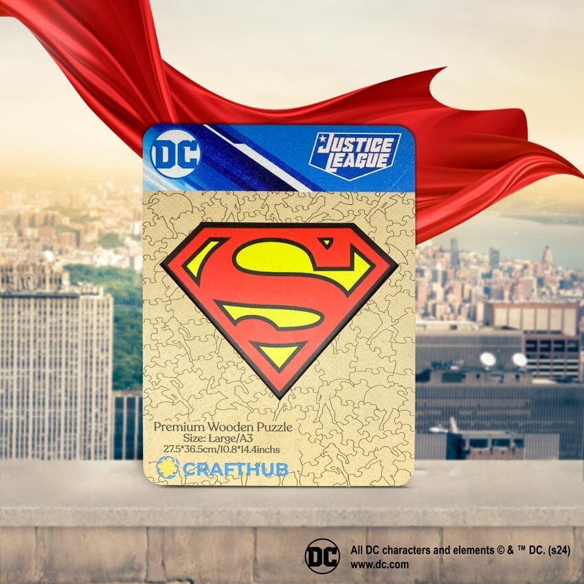 Superman Logo Wooden Jigsaw Puzzle