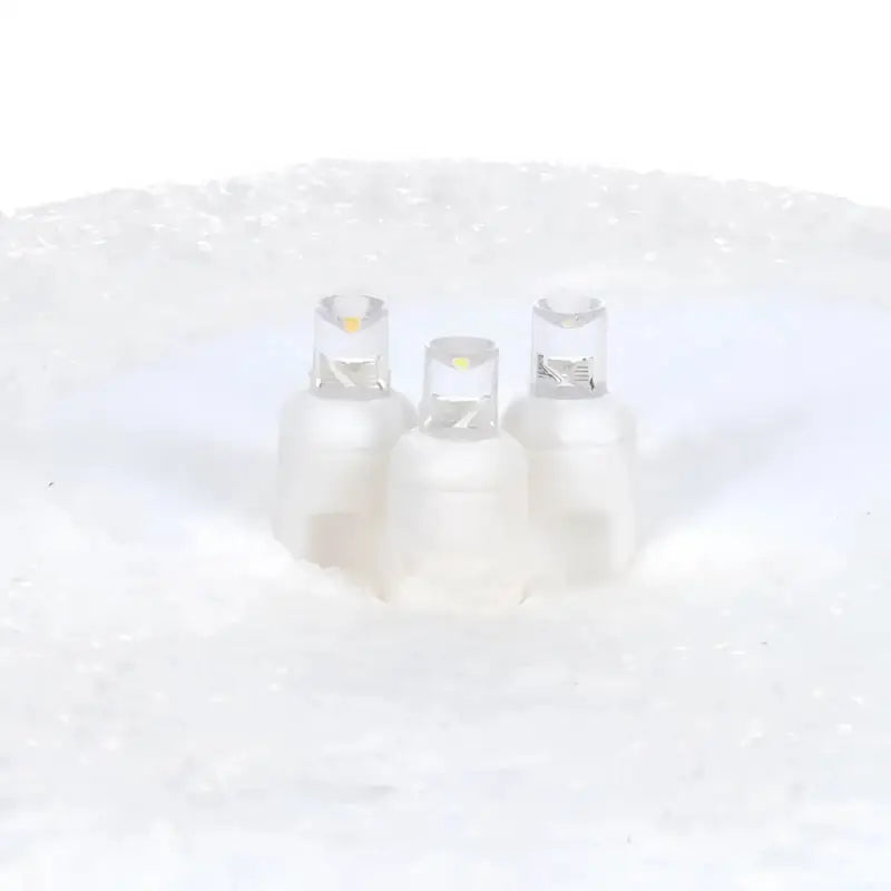 50 5mm ColorSplash Champagne Warm White, Pure White, Cool White LED Christmas Lights, 6" Spacing, White Wire
