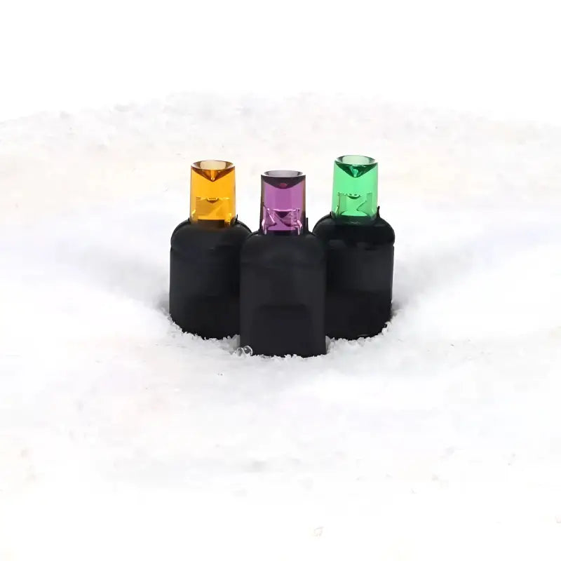 50 5mm ColorSplash Spooky Green, Orange, Purple LED Christmas Lights, 6" Spacing