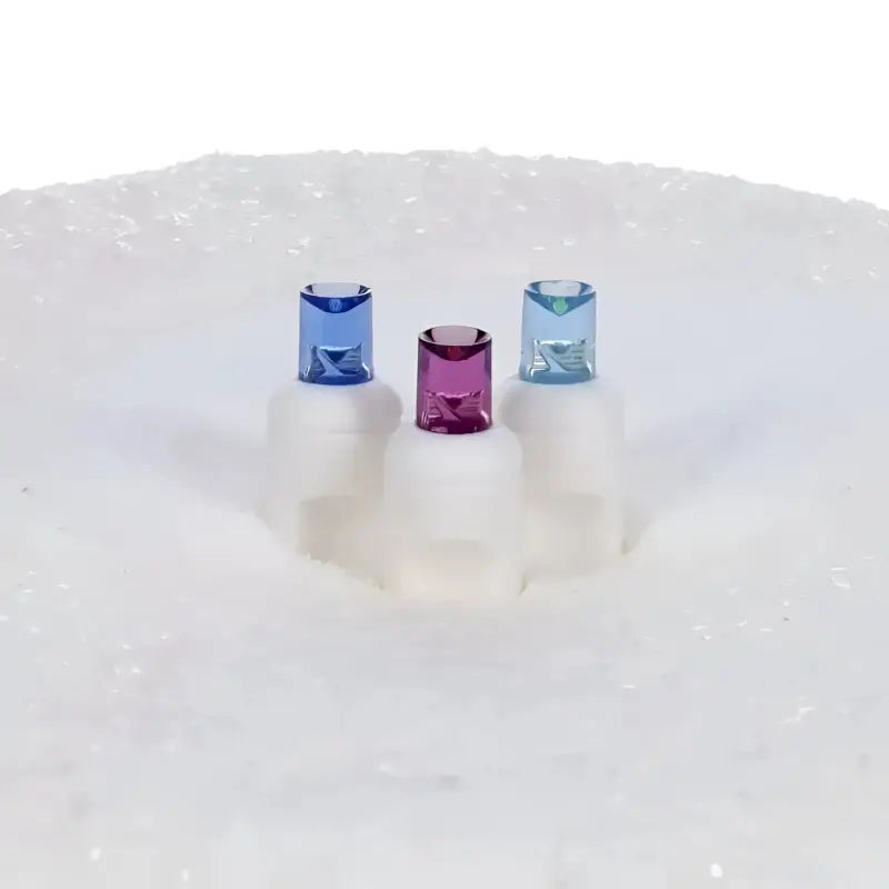 50 5mm ColorSplash Stardust Blue, Purple, Teal LED Christmas Lights, 6" Spacing, White Wire