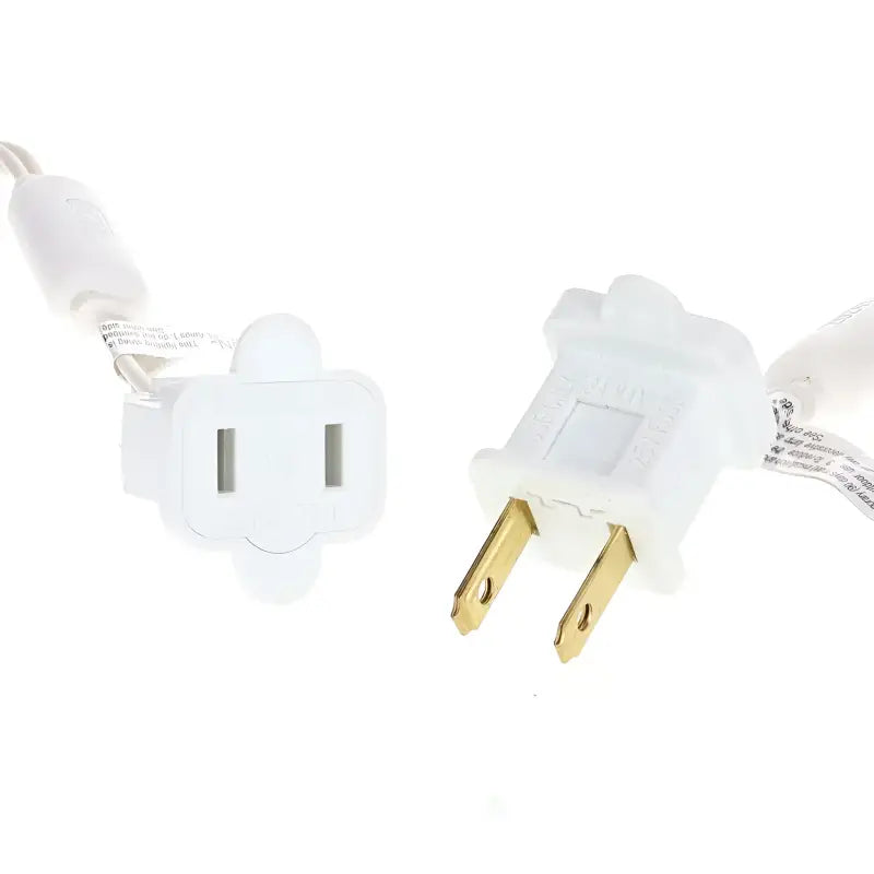 50 5mm Cool White SuperSpark LED Strobe Lights, 6" Spacing, White Wire