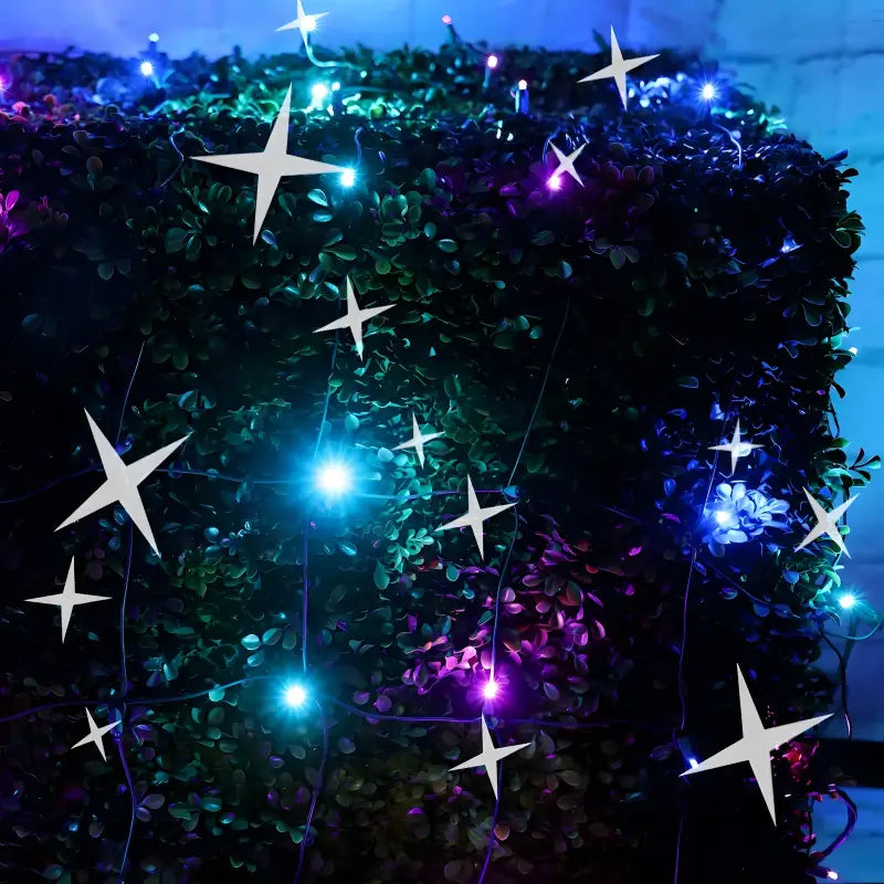 5mm 4' x 6' Stardust Blue, Purple, Teal DreamSpark Smooth Fade LED Net Lights