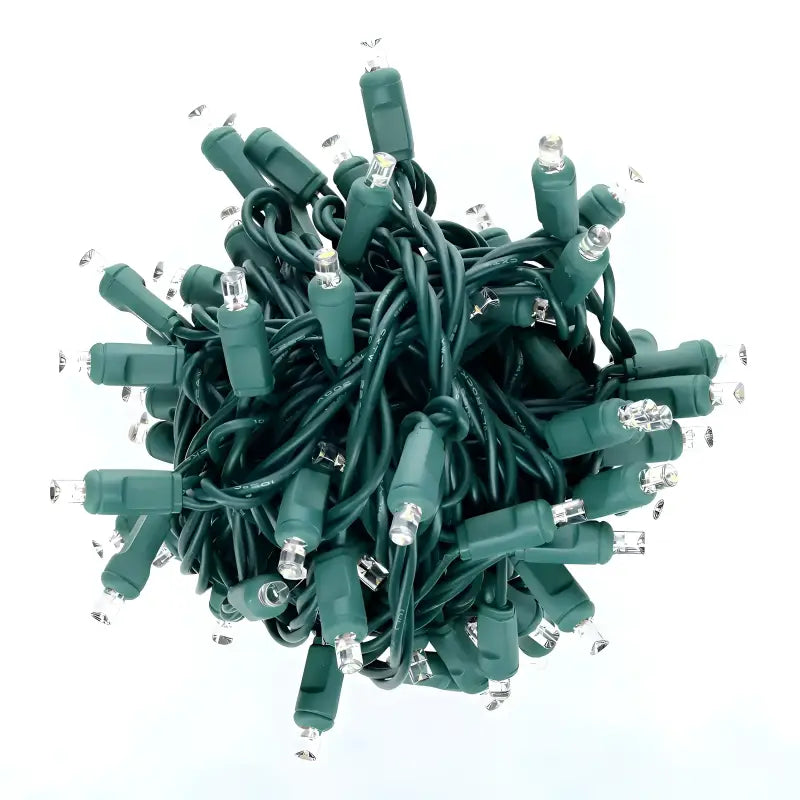 70 5mm Champagne Warm White, Pure White, Cool White DreamSpark Slow Fade LED Christmas Lights, 4" Spacing