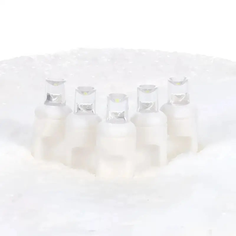 70 5mm Cool White DreamSpark Slow Fade LED Christmas Lights, 4" Spacing, White Wire