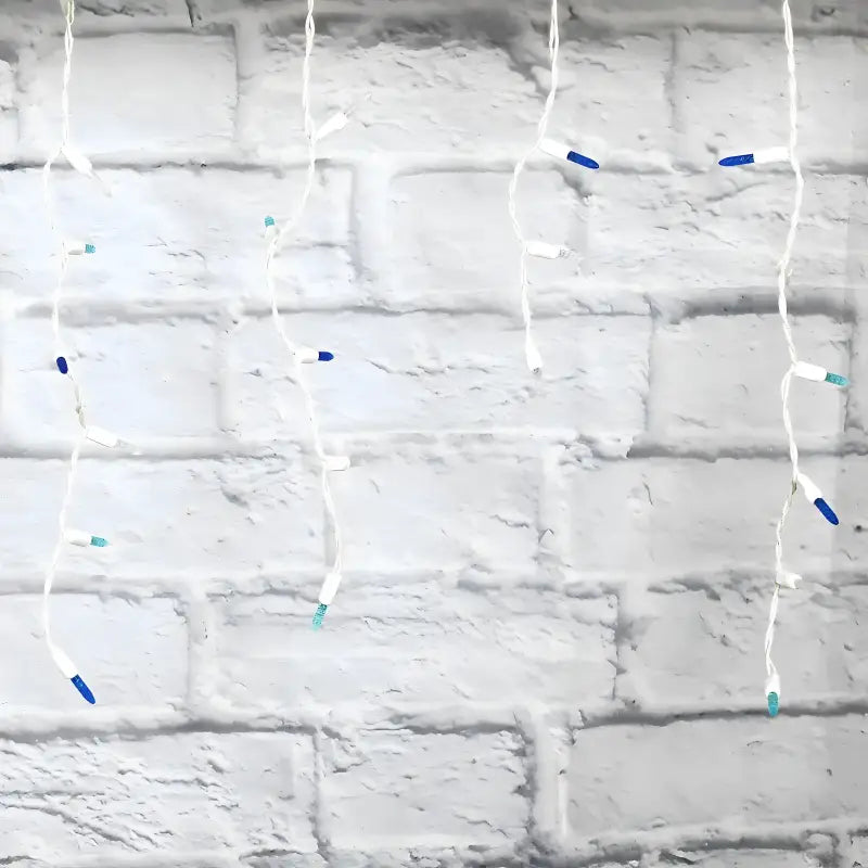 70 M5 Arctic Blue, Cool White, Teal DreamSpark Slow Fade LED Icicle Lights
