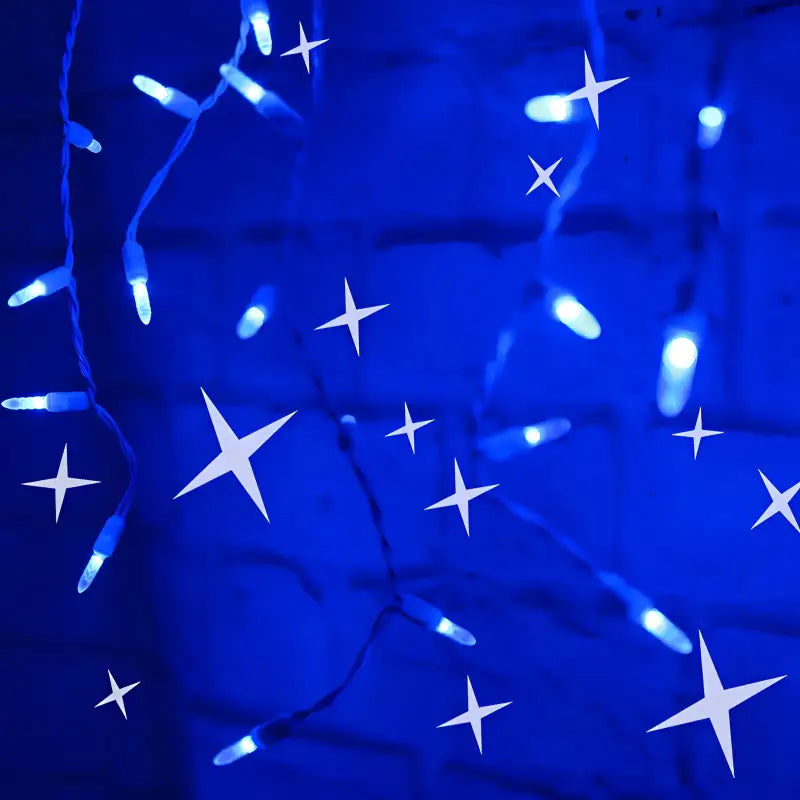 70 M5 Blue DreamSpark Slow Fade LED Icicle Lights