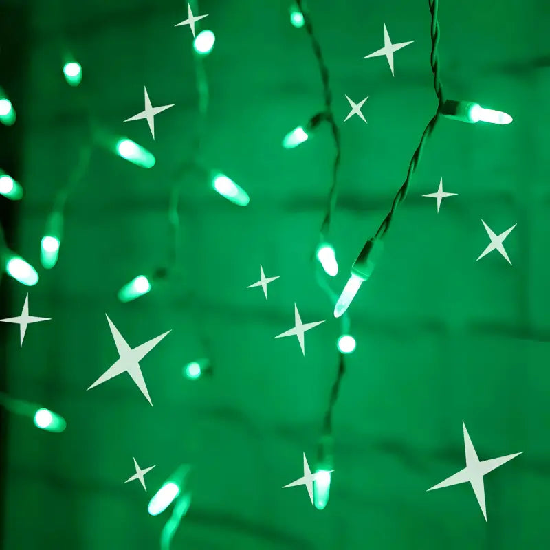 70 M5 Green DreamSpark Slow Fade LED Icicle Lights