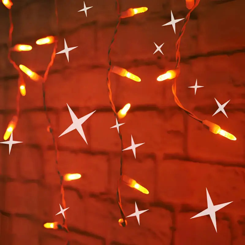 70 M5 Orange DreamSpark Slow Fade LED Icicle Lights