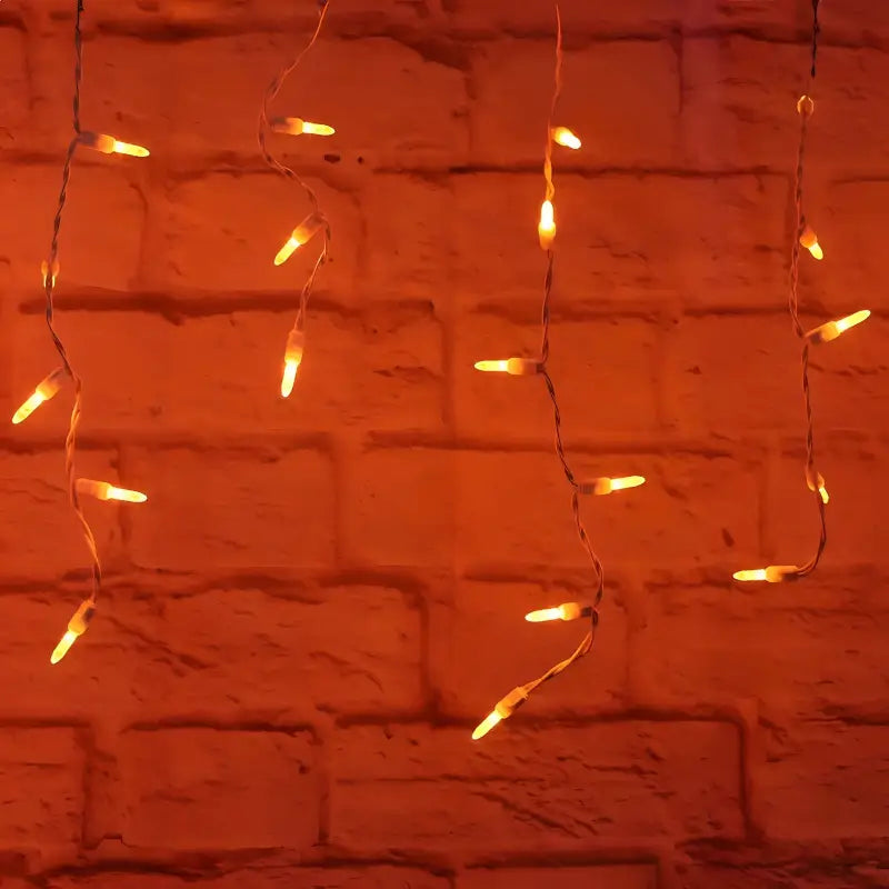 70 M5 Orange DreamSpark Slow Fade LED Icicle Lights