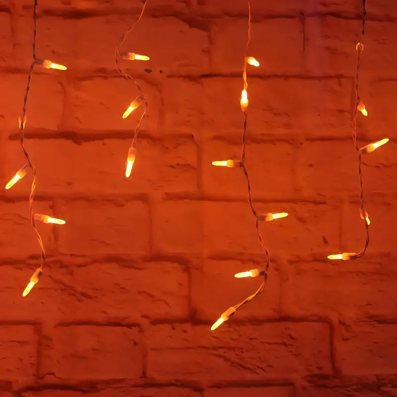 70 M5 Orange LED Icicle Lights
