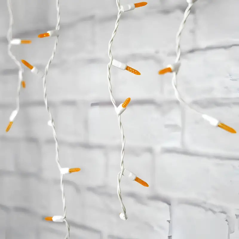 70 M5 Orange LED Icicle Lights