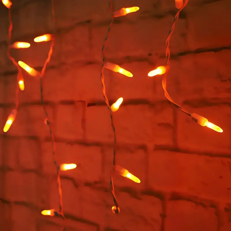 70 M5 Orange LED Icicle Lights