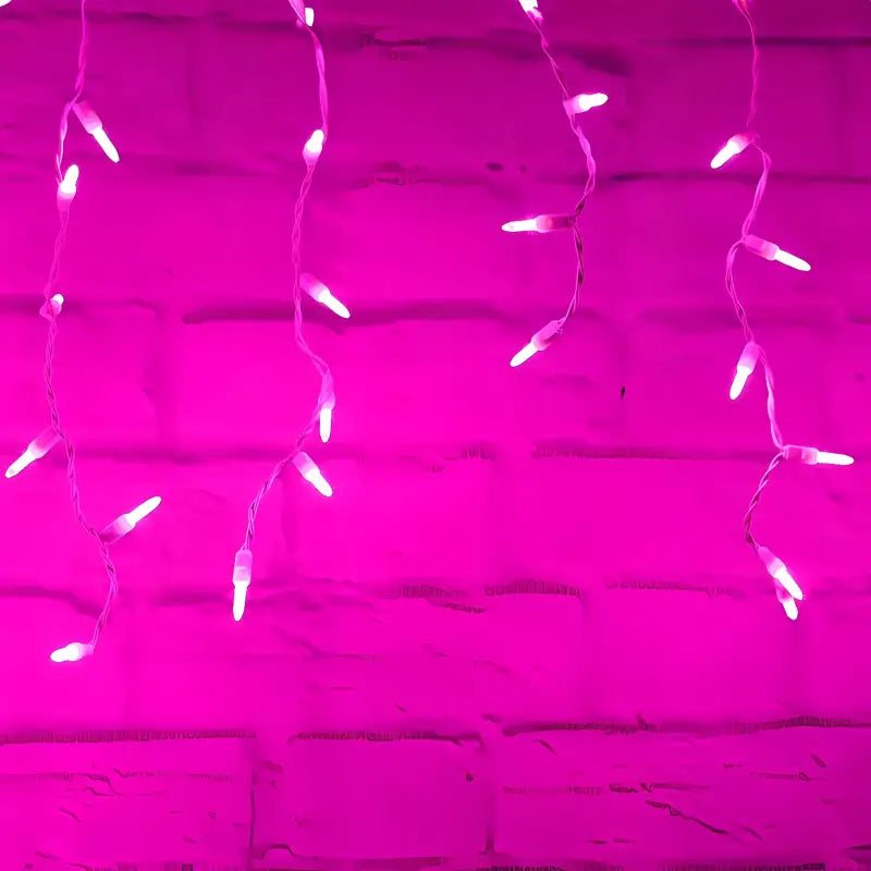 70 M5 Pink LED Icicle Lights