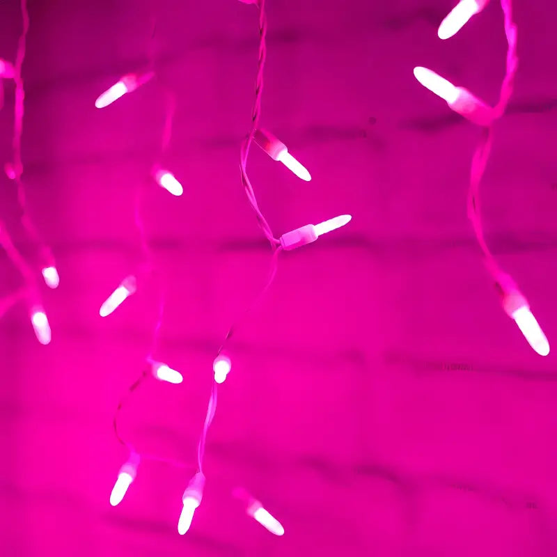 70 M5 Pink LED Icicle Lights