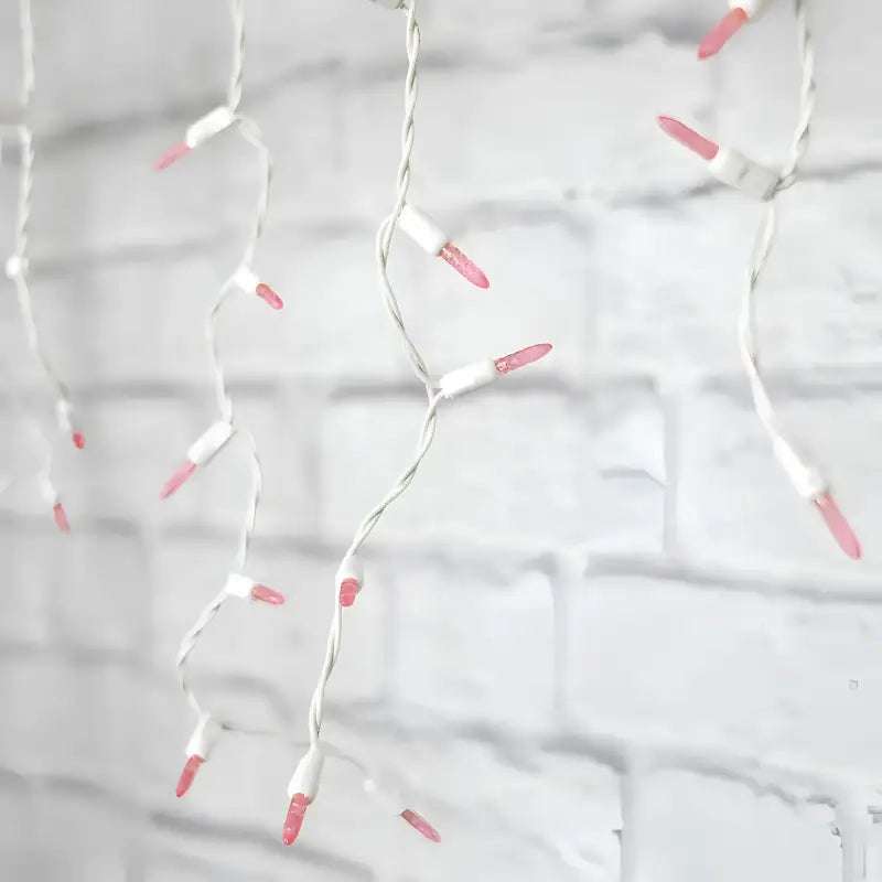 70 M5 Pink LED Icicle Lights