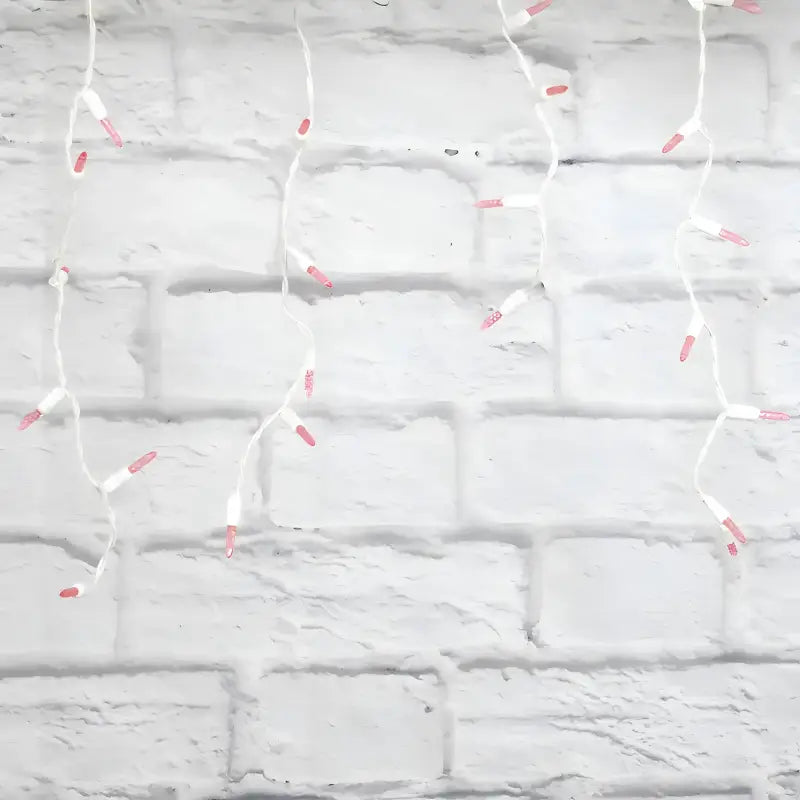 70 M5 Pink LED Icicle Lights