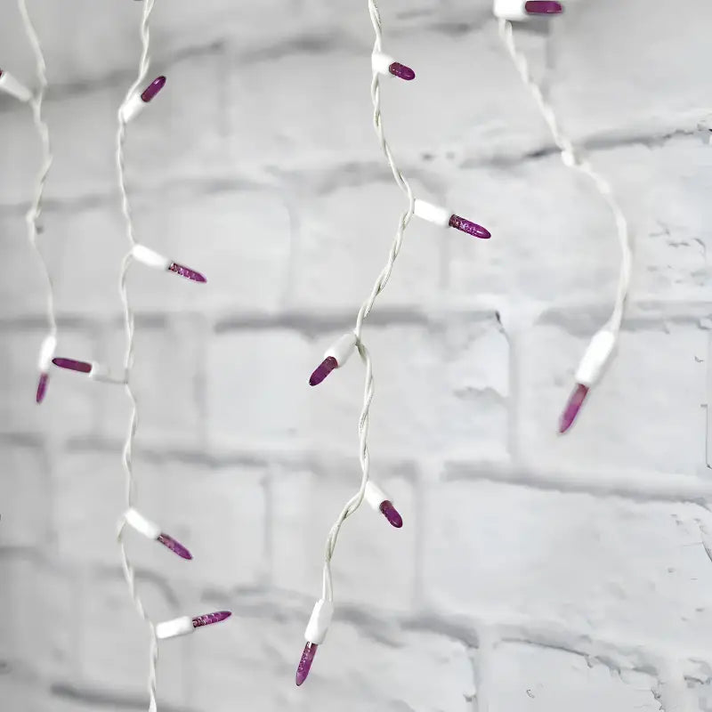 70 M5 Purple LED Icicle Lights