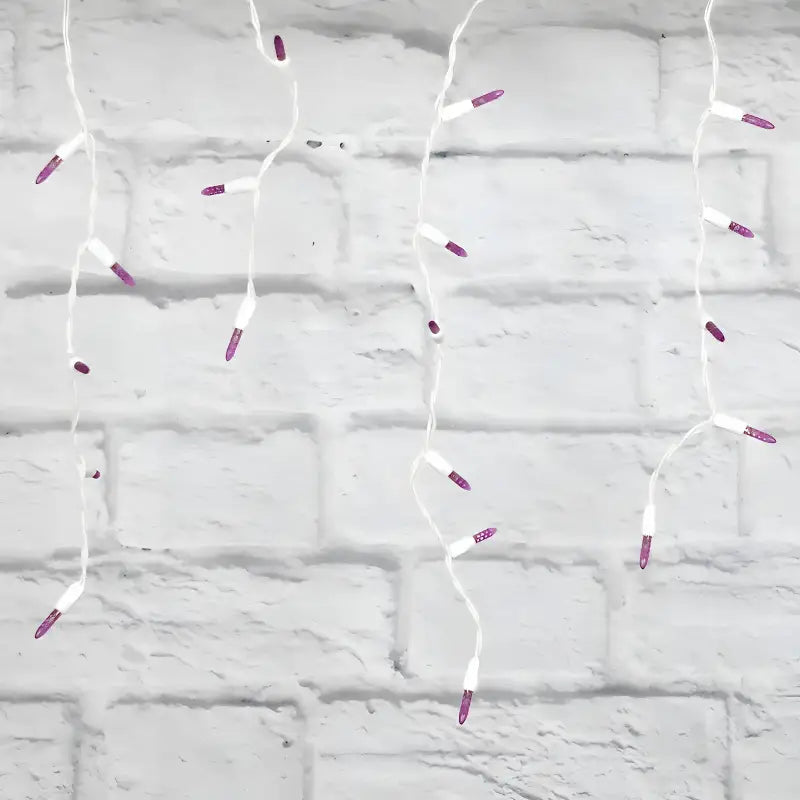 70 M5 Purple LED Icicle Lights