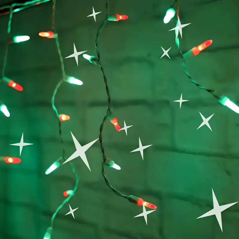 70 M5 Red, Green DreamSpark Slow Fade LED Icicle Lights