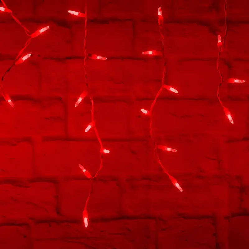 70 M5 Red LED Icicle Lights